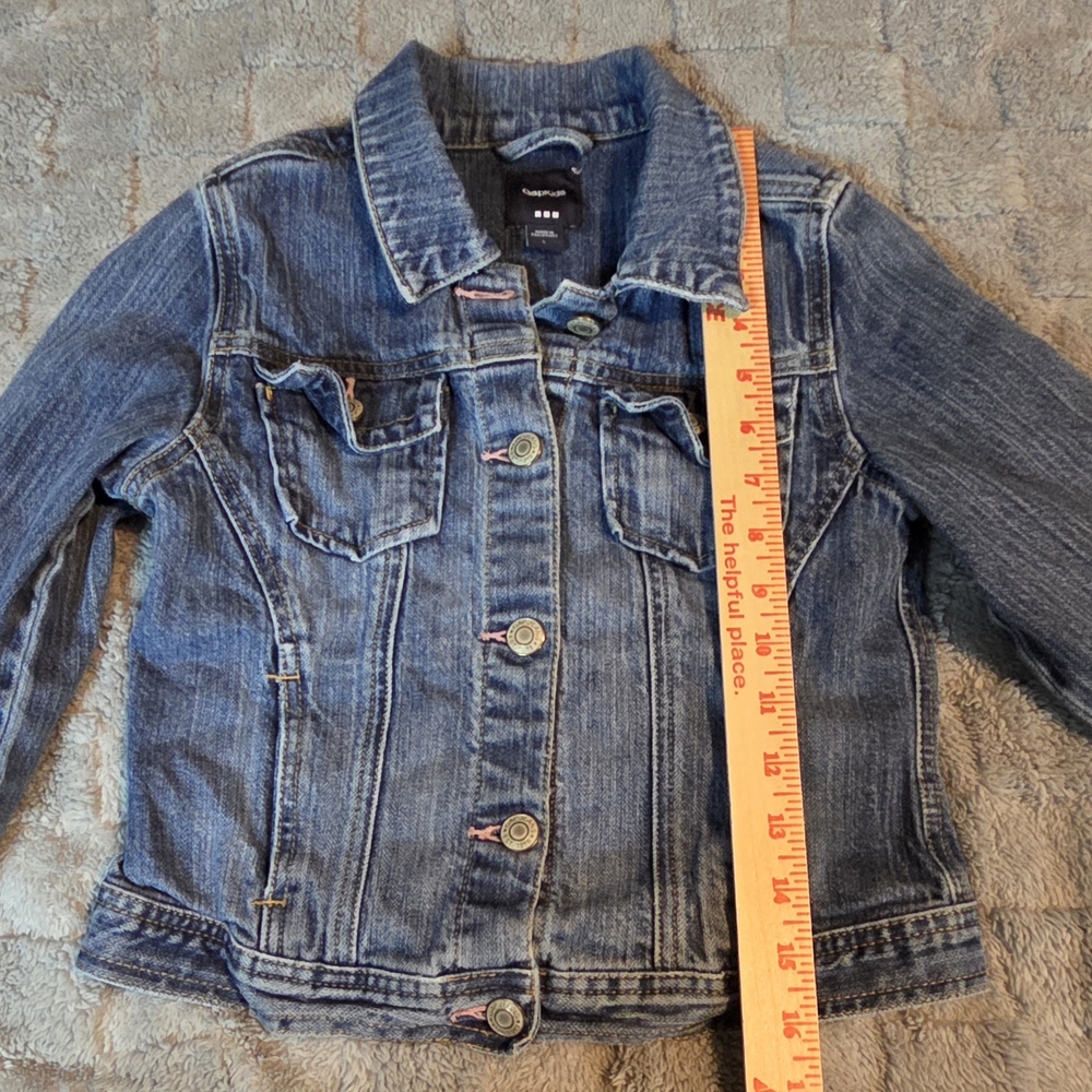 Y2K Gap Kids Jean Jacket Pink Threading-girls LG - Picture 6 of 11